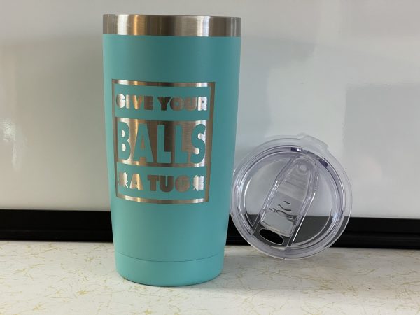 Letterkenny/Shorsey 20 Ounce Laser Engraved Coffee Tumbler With Lid (Turquoise)