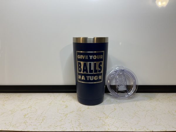 Letterkenny/Shorsey 20 Ounce Laser Engraved Coffee Tumbler With Lid (Navy Blue)