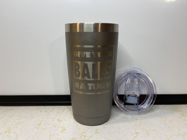 Letterkenny/Shorsey 20 Ounce Laser Engraved Coffee Tumbler With Lid (Silver Gray)